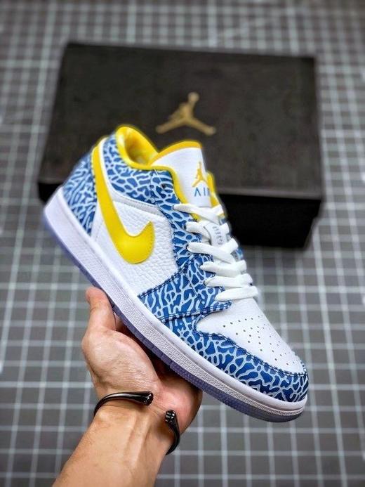 Air Jordan 1 Low 蓝黄水晶低帮 AJ1乔1低帮休闲板鞋 同步官方配色 商品图2
