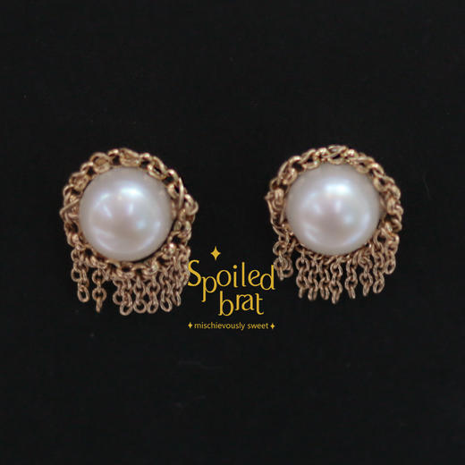 spoiledbrat jewelry流苏珍珠耳钉 商品图0