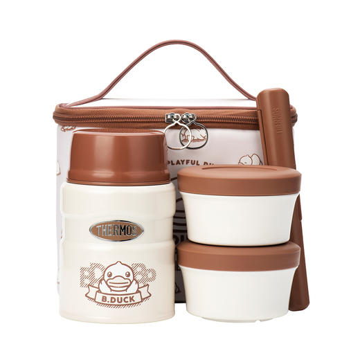 膳魔师B.Duck联名午餐组防漏便当盒出行套装双层饭盒保温罐 商品图1