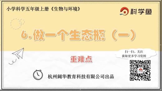 5.1.6《做一个生态瓶（一）》重难点提升课程 商品图0