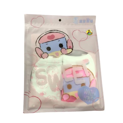 爱婴蜜语开心超人全棉围嘴S码(2条装)AF118#17*23 商品图0