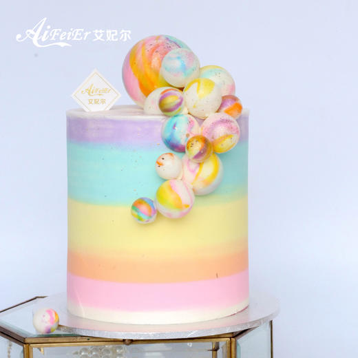 彩虹球巧克力生日蛋糕网红个性创意抖音深圳同城配送 商品图0