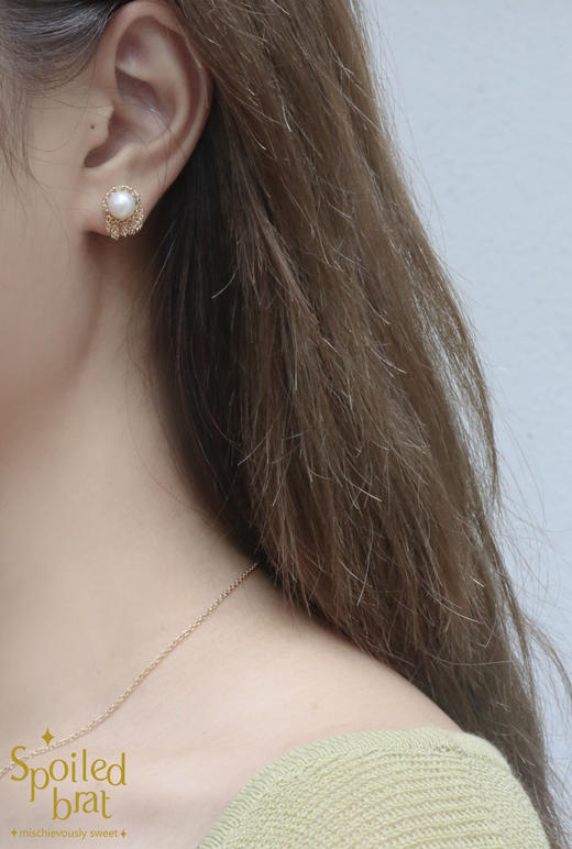 spoiledbrat jewelry流苏珍珠耳钉 商品图3