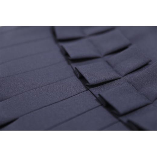 【宝藏ONE PIECE】藏青色压褶方领设计感连衣裙 商品图4