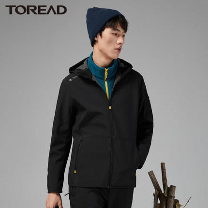 探路者外套 2020秋冬新款户外防风有型男式徒步外套TAEI91403 商品图4