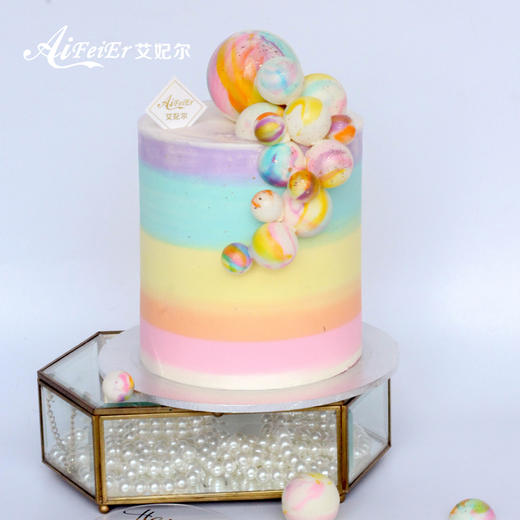 彩虹球巧克力生日蛋糕网红个性创意抖音深圳同城配送 商品图1