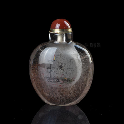 【晚来得福】蝈蝈蜘蛛发晶鼻烟壶-CB2008216 商品图2