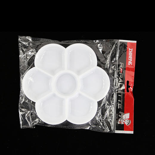 中盛画材 7格仿陶瓷梅花形调色碟 国画颜料用调色盘 美术用品 商品图3