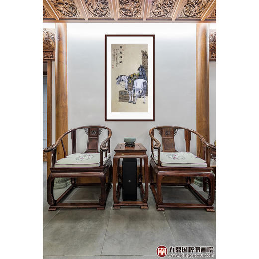 高云鹏《马到成功》98*178cm 动物竖幅作品 办公室/客厅挂画 商品图2