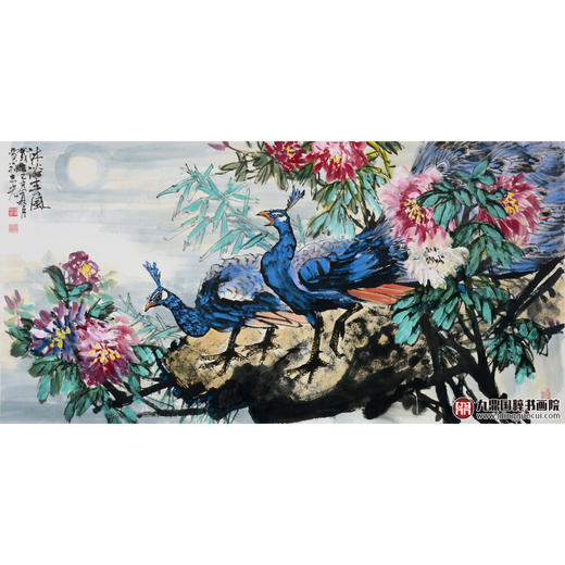 冯志光《沐浴春风》68*138cm 花鸟横幅作品 卧室/客厅挂画 商品图1