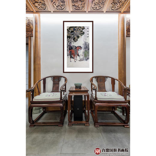 高云鹏《马到成功》98*178cm 动物竖幅作品 办公室/客厅挂画 商品图4