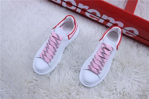 【广东版 芯片版本 麦昆系列 】Alexander McQueen/麦昆 亚历山大麦昆厚底板鞋 白粉滴塑 商品图1