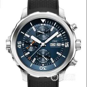 V6万guoiwc海洋计时系列雅克·伊夫·库斯托探险之旅特别版IW376805，表径44×17mm。硅胶表带，男表，密底，自动机械机芯