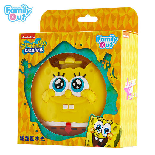 Familyout凡米粒甜甜圈水壶海绵宝宝凉水杯儿童水杯水壶带吸管杯 商品图5