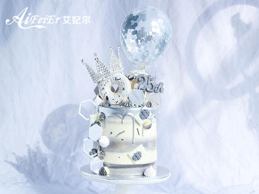 皇冠创意网红高级灰女神女生生日蛋糕闺蜜礼物深圳同城配送 商品图1