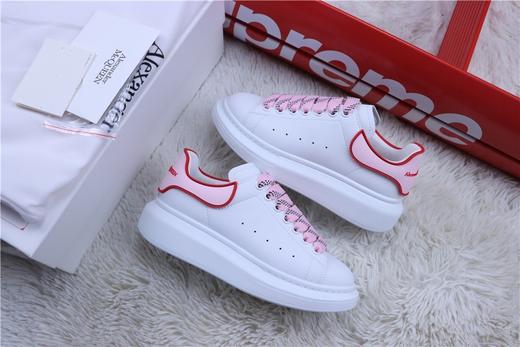 【广东版 芯片版本 麦昆系列 】Alexander McQueen/麦昆 亚历山大麦昆厚底板鞋 白粉滴塑 商品图2