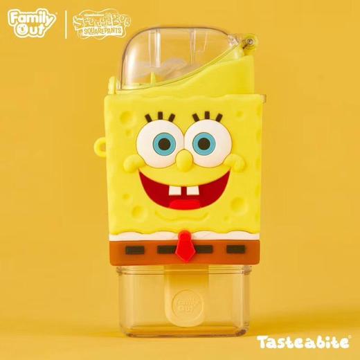 Familyout凡米粒甜甜圈水壶海绵宝宝凉水杯儿童水杯水壶带吸管杯 商品图7