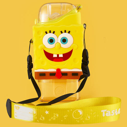 Familyout凡米粒甜甜圈水壶海绵宝宝凉水杯儿童水杯水壶带吸管杯 商品图6