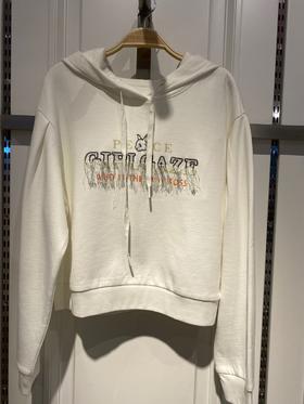 TPN刺绣短款卫衣