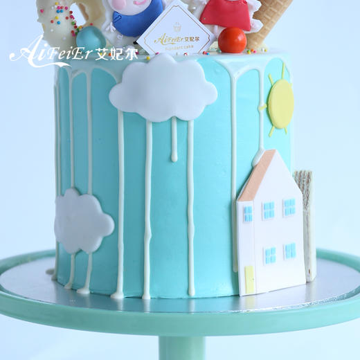 网红小猪佩奇儿童生日翻糖蛋糕女生女孩男孩 深圳同城配送 商品图1