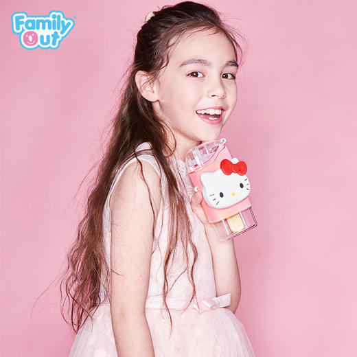 凡米粒HelloKitty甜甜圈水壶儿童凉水杯小学生夏季吸管杯可爱幼儿园网红水杯 商品图2
