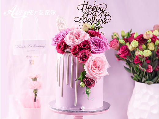 鲜花礼物网红生日蛋糕女神款女生可爱公主创意妈妈 深圳同城配送 商品图0