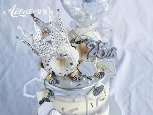 皇冠创意网红高级灰女神女生生日蛋糕闺蜜礼物深圳同城配送 商品图2