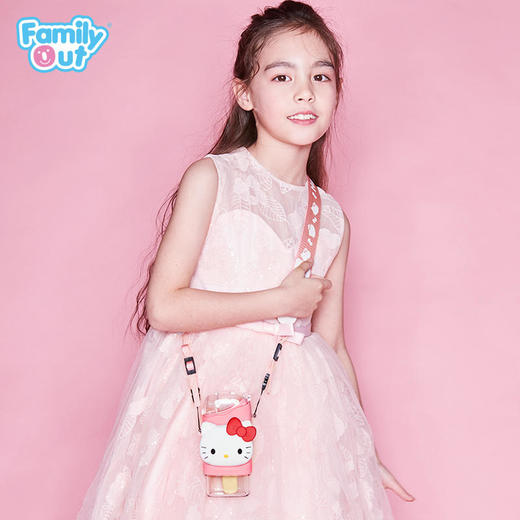 凡米粒HelloKitty甜甜圈水壶儿童凉水杯小学生夏季吸管杯可爱幼儿园网红水杯 商品图3