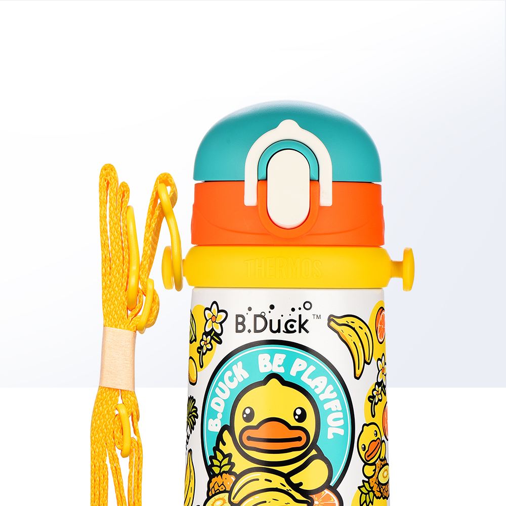 thermos膳魔师儿童保温杯宝宝水杯背带水壶400ml