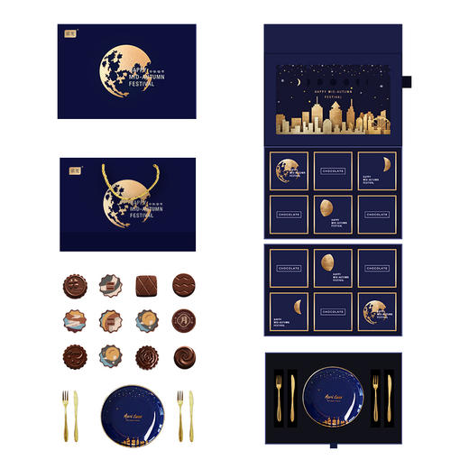 诺梵中秋节巧克力月饼月光之城冰皮月饼团购送礼点心特产包邮 商品图1