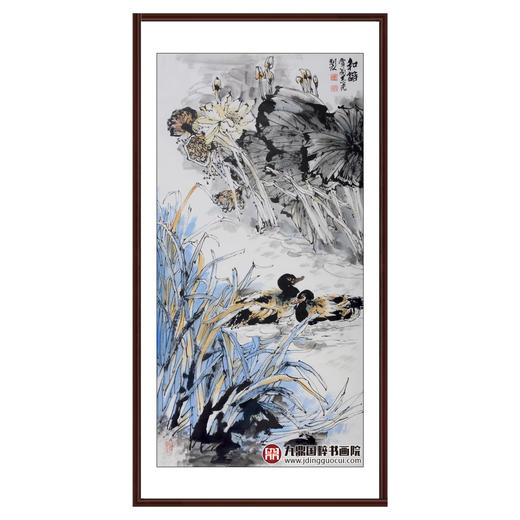 冯志光《和谐》68*138cm 花鸟竖幅作品 卧室/餐厅挂画 商品图0