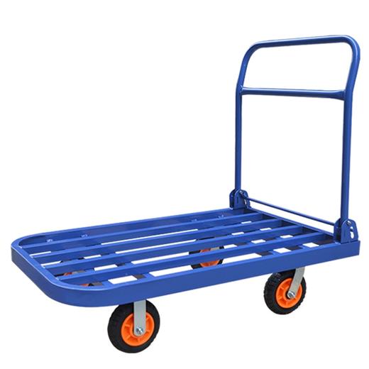 折叠手推车拉货平板车小推车手拖车加厚方管大车120×65cm加厚载重轴承轮 商品图0