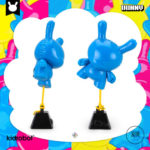 Kidrobot 气球 Dunny CMYK系列 Wendigo 潮玩 摆件 by Wendigo Toys Cyan 商品图2