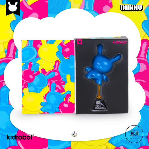 Kidrobot 气球 Dunny CMYK系列 Wendigo 潮玩 摆件 by Wendigo Toys Cyan 商品图4
