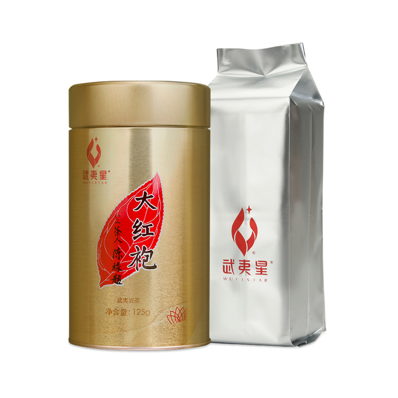 武夷星AM800大红袍茶叶罐装125g 武夷岩山茶大红袍散装茶叶乌龙茶