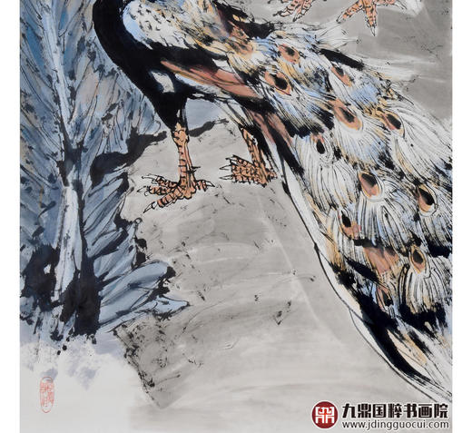 冯志光《和谐家园》68*138cm 花鸟竖幅作品 卧室/餐厅挂画 商品图4