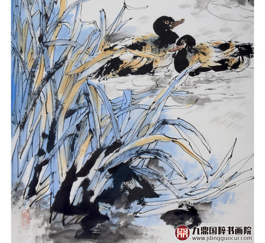 冯志光《和谐》68*138cm 花鸟竖幅作品 卧室/餐厅挂画 商品图4