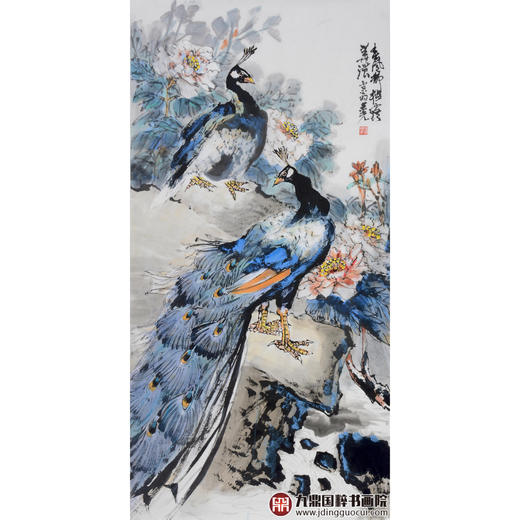 冯志光《春风拂槛露华浓》68*138cm 花鸟竖幅作品 卧室/餐厅挂画 商品图1