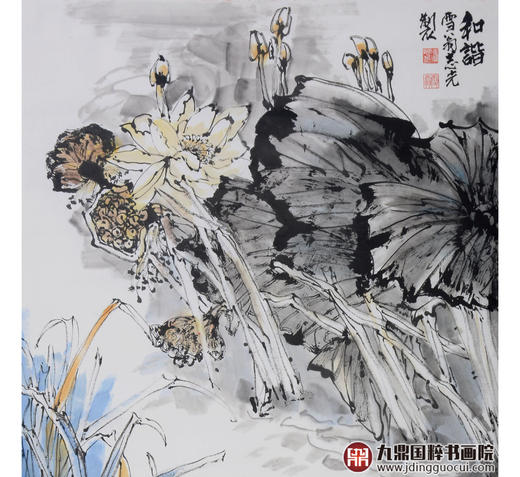 冯志光《和谐》68*138cm 花鸟竖幅作品 卧室/餐厅挂画 商品图3