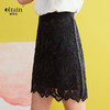 欧芮儿秋装女 新款高腰收腰黑色蕾丝半身裙女短裙a字裙百搭 商品缩略图0