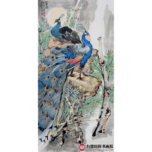 冯志光《翠羽》68*138cm 花鸟竖幅作品 卧室/餐厅挂画 商品图1