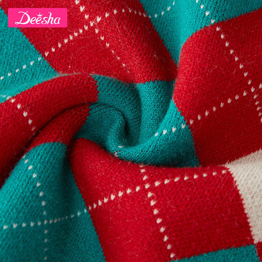 笛莎童装女童套装2020秋装新款中大童儿童时尚洋气女孩针织套装裙 商品图3