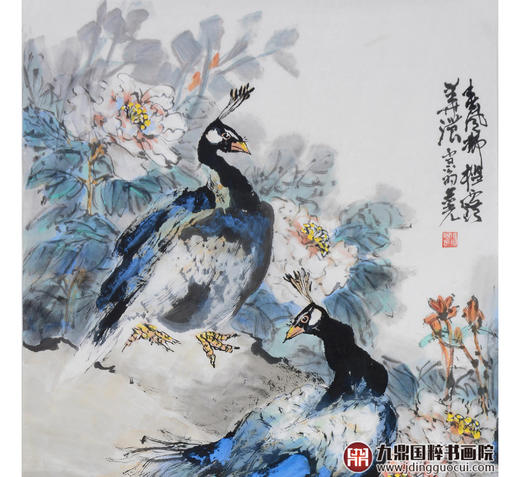 冯志光《春风拂槛露华浓》68*138cm 花鸟竖幅作品 卧室/餐厅挂画 商品图3