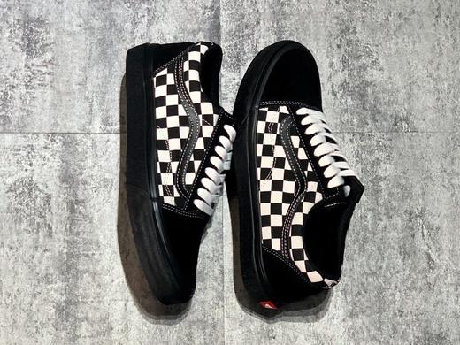 Vans Old Skool COMFYCUSH 棋盘格虎纹鸳鸯拼接全黑帆布鞋 官网新款2020秋季小黑鞋 商品图2