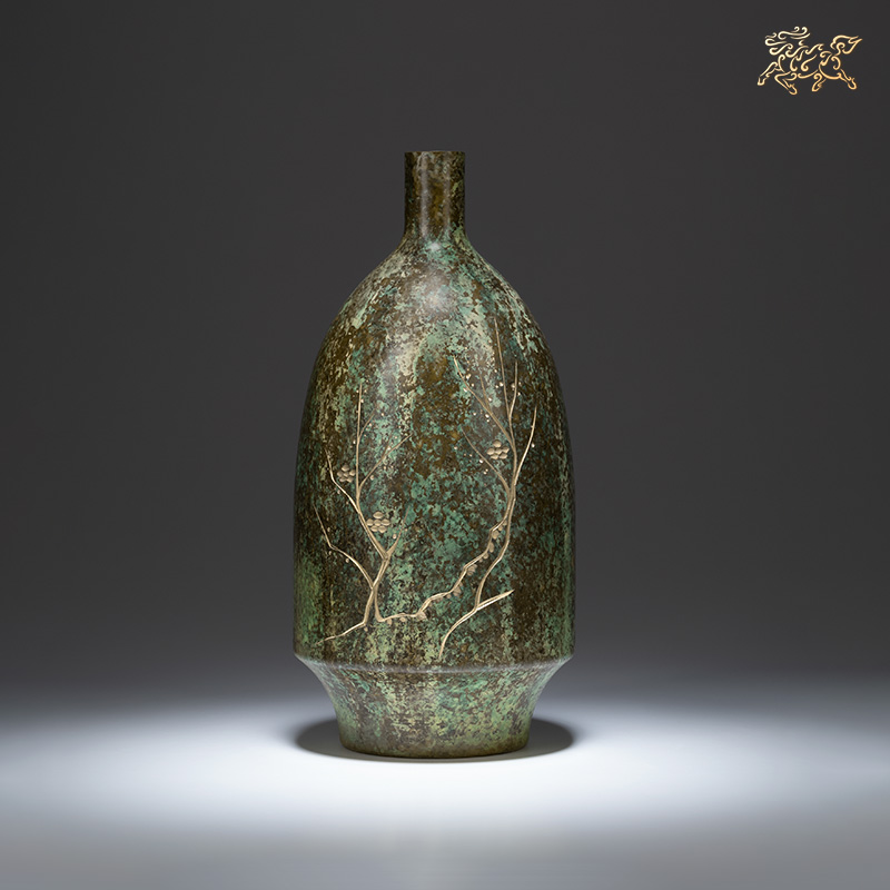 铜师傅 全铜摆件《高冈铜师傅铜器高花瓶》