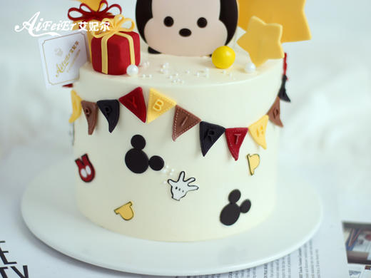 动物奶油男孩女孩宝宝周岁满月百天迪士尼米奇深圳同城配送 商品图1