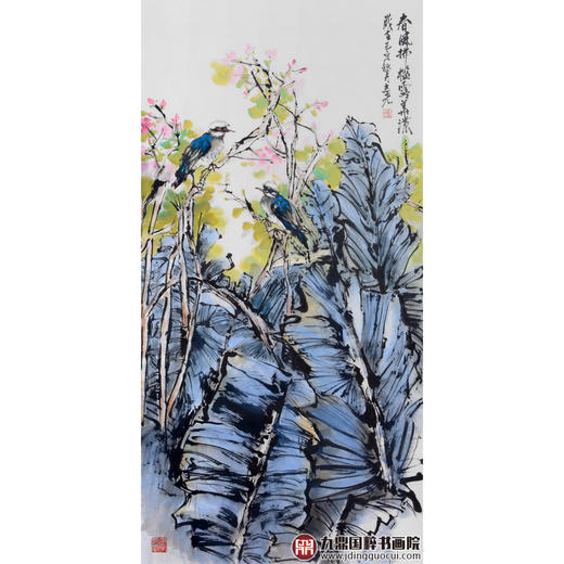 冯志光《春风拂槛露华浓》68*138cm 花鸟竖幅作品 卧室/餐厅挂画 商品图1