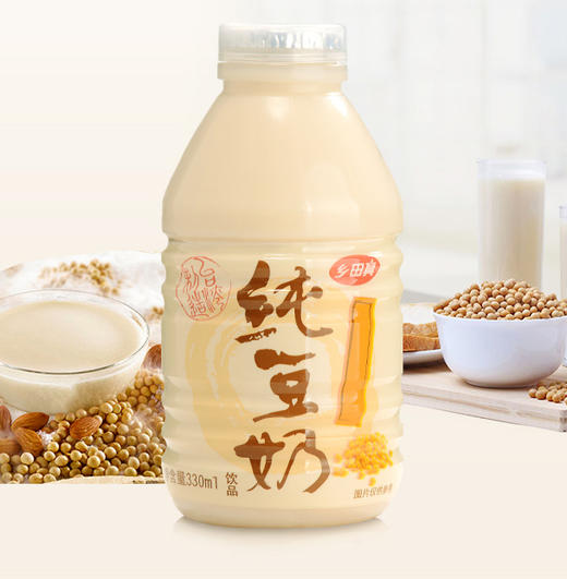 【6瓶】中国台湾 乡田真 纯豆奶 330ml