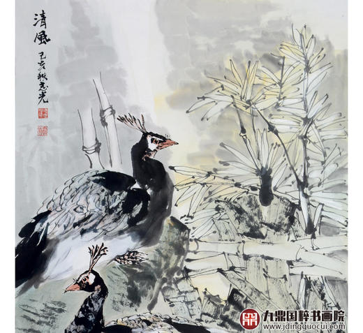 冯志光《清风》68*138cm 花鸟竖幅作品 卧室/餐厅挂画 商品图3