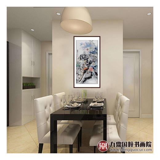 冯志光《赏春》68*138cm 花鸟竖幅作品 卧室/餐厅挂画 商品图2